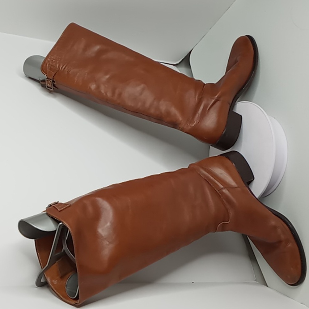 Jenrigo Tall Leather Boots made in Italy - Cognac- size 38.5 - Picture 9 of 10